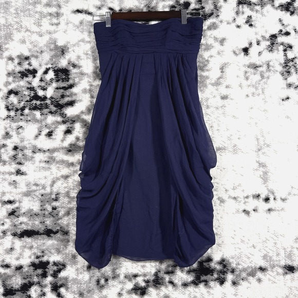Ted Baker Dresses & Skirts - Ted Baker Dress Womens Size 1 Strapless Sleeveless Zip 100% Silk‎ Pleats